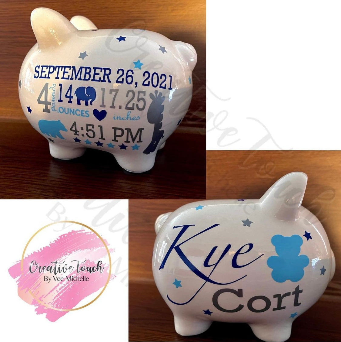 Birth Stat Piggy Bank
