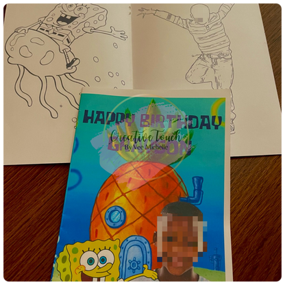 Custom Coloring Book w/ Crayons