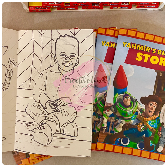 Custom Coloring Book w/ Crayons