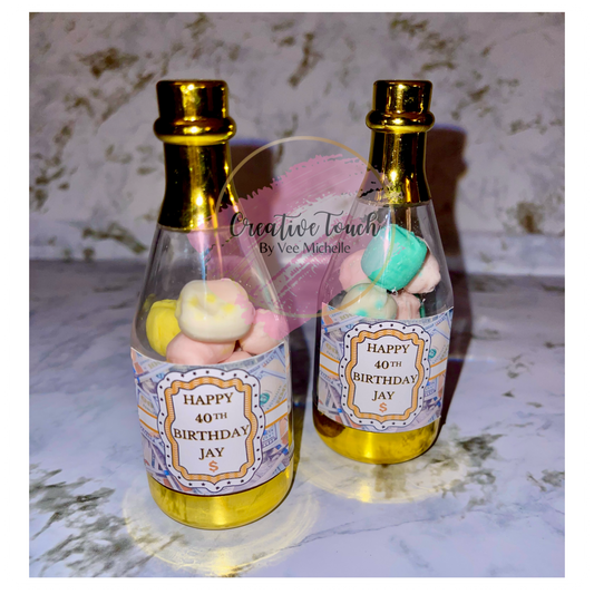 Personalized Mini Champagne Candy Bottles